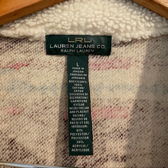 Ralph Lauren Aztec Faux Sherpa Jacket - Picture 2 of 4